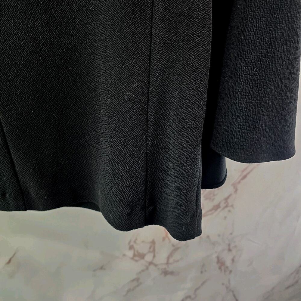 Anthropologie Shirt Womens XS Black Eri Ali Blouse Boxy Cropped Flounce Keyhole - Picture 4 of 9